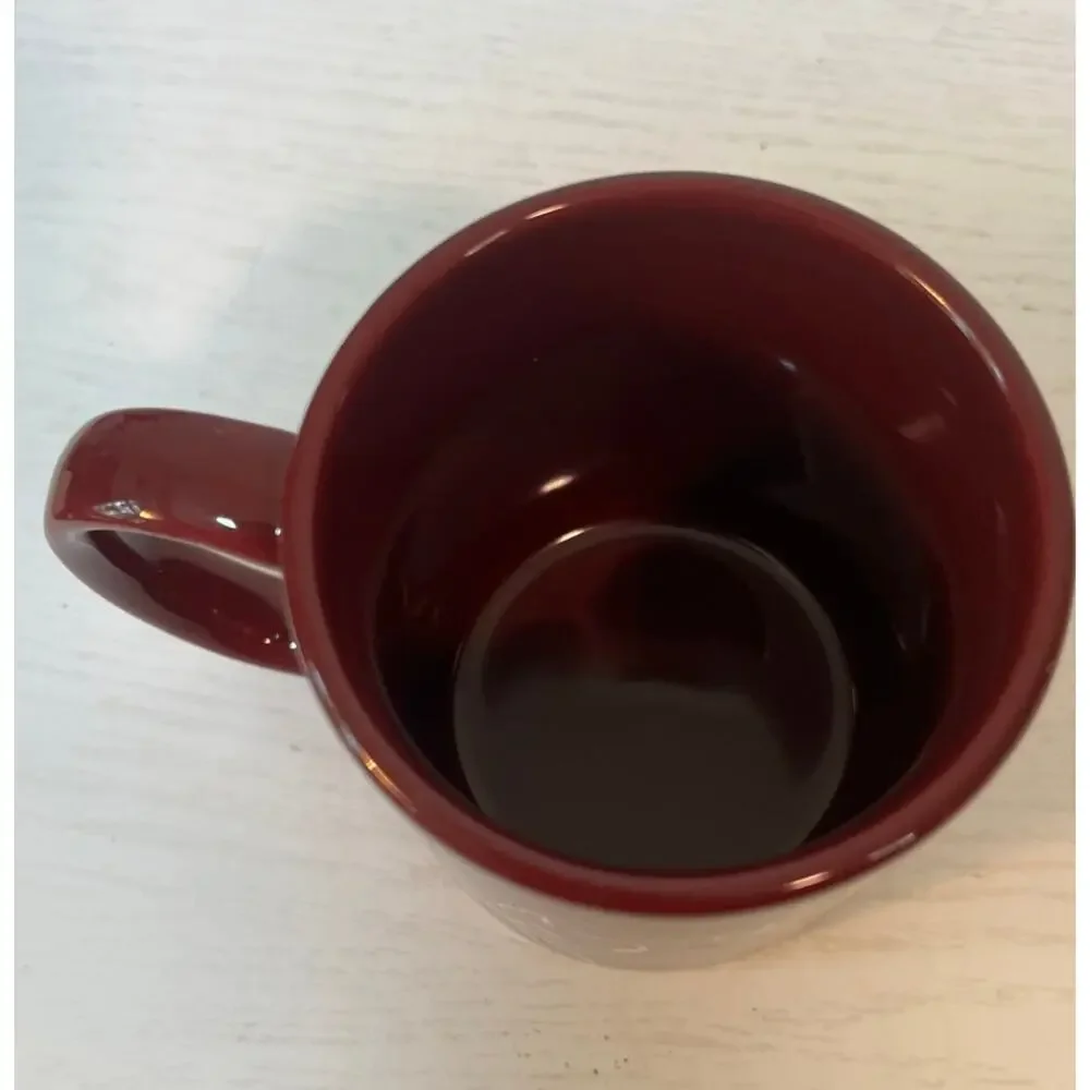 Vintage Western White House Crawford TX Maroon Mug George W Bush